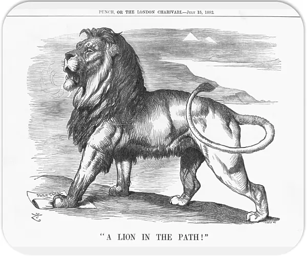 A Lion in the Path!, 1882. Artist: Joseph Swain