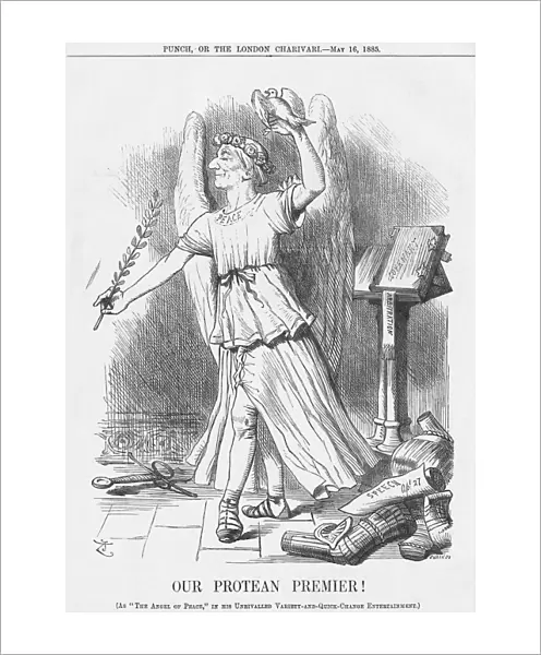Our Protean Premier!, 1885. Artist: Joseph Swain