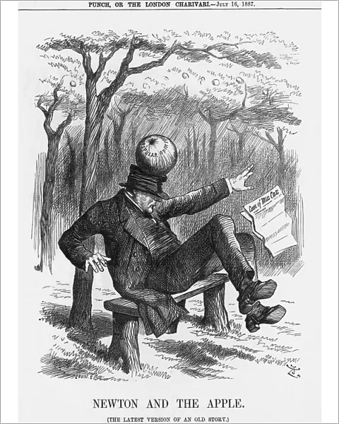 Newton and the Apple, 1887. Artist: Joseph Swain