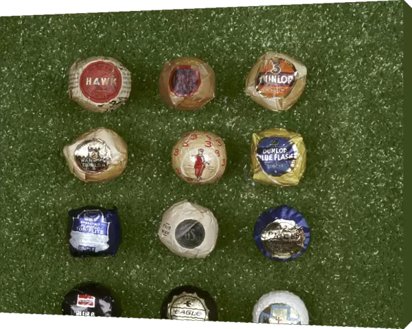 Selection of wrapped golf balls, 20th century. Artist: Hutchison Main & Company