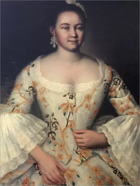 Stepanida Stepanovna Yakovleva, c1757-c1761. Artist: Ivan Vishnyakov