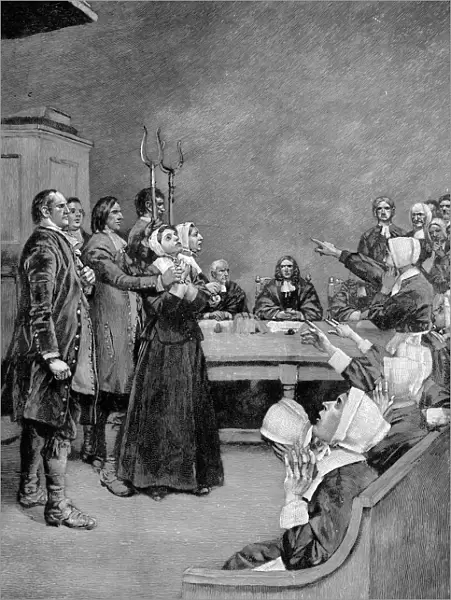 TheTrial of a Witch, America, (17th century), 1882