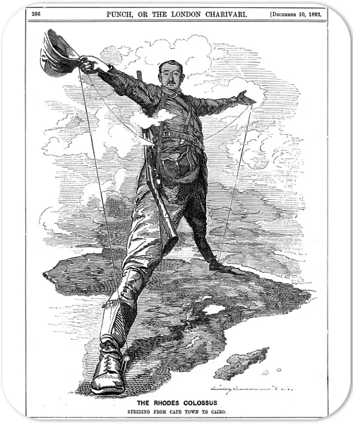 The Rhodes Colossus, 1892 Artist: Edward Linley Sambourne