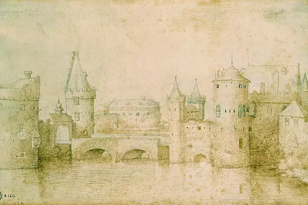 View of the ancient fortifications of Amsterdam, Netherlands, 1562. Artist: Pieter Bruegel the Elder