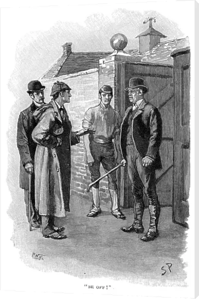 The Adventure of Silver Blaze, Holmes questioning a suspect. Artist: Sidney E Paget