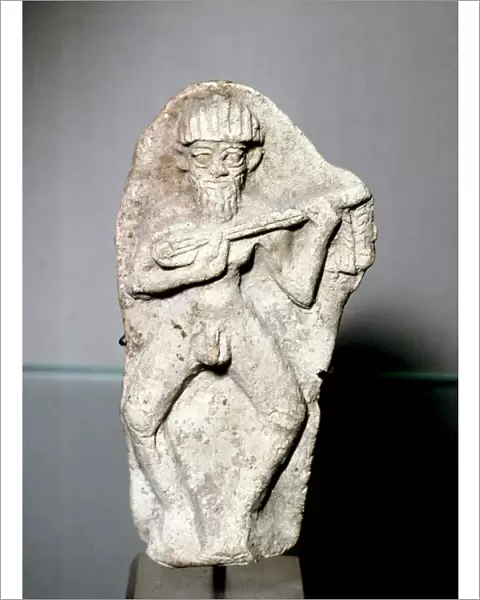 Terracotta figurine of a male musician, Susa, Iran, Middle Elamite period, 1500-1100 BC