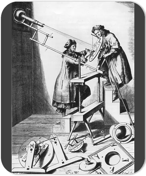 Observing a solar eclipse, 1673