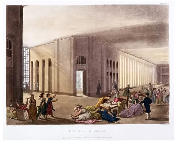 St Lukes Hospital, Old Street, London, 1808-1811. Artist: Thomas Rowlandson
