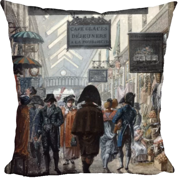 The Shopping Arcade des Panoramas in Paris, 1807. Artist: Philibert Louis Debucourt