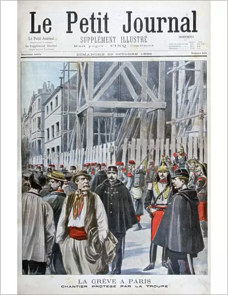 A strike in Paris, 1898. Artist: Henri Meyer