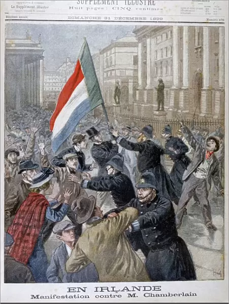 Demonstration against Joseph Chamberlain, Ireland, 1899. Artist: Oswaldo Tofani