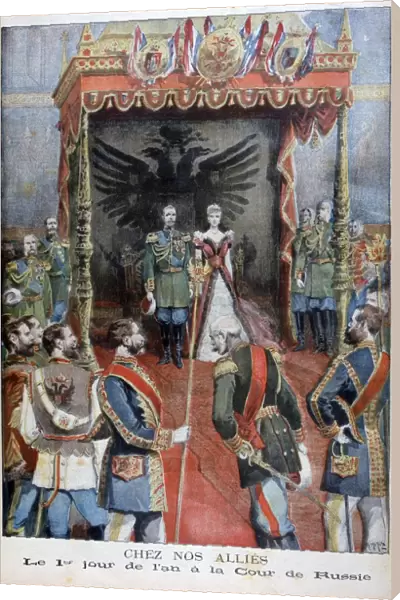 New Years Day reception at the Russian court, 1897. Artist: Henri Meyer