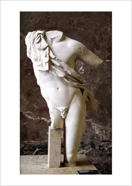 Greek statue of a male torso, 5th century BC