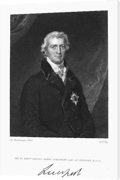 Robert Banks Jenkinson, Earl of Liverpool, British statesman, 1830. Artist: William Thomas Fry