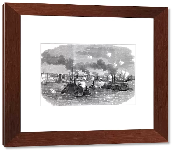 Naval battle on the Mississippi, Memphis, Tennessee, American Civil War, July 1862