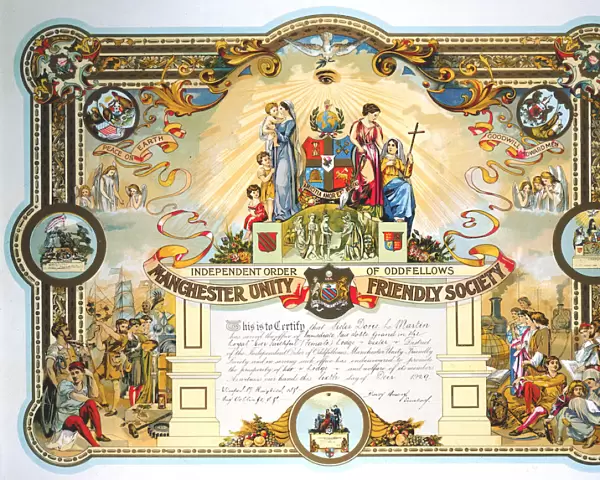 Office holders certificate of the Female Lodge of the Manchester Unity Friendly Society, 1929