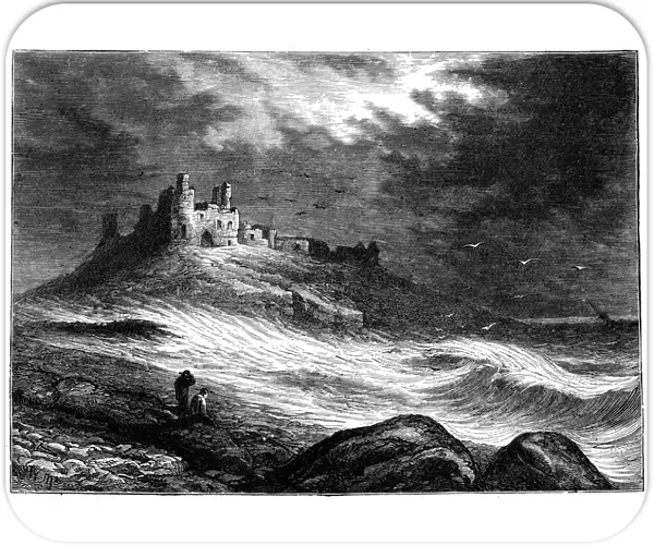 Dunstanburgh Castle, c1850