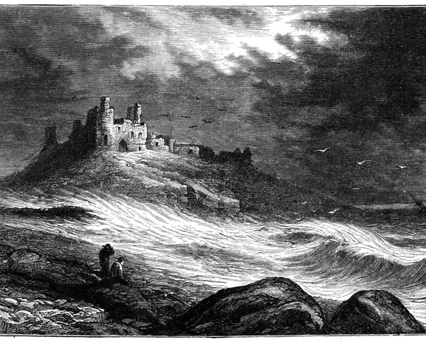 Dunstanburgh Castle, c1850