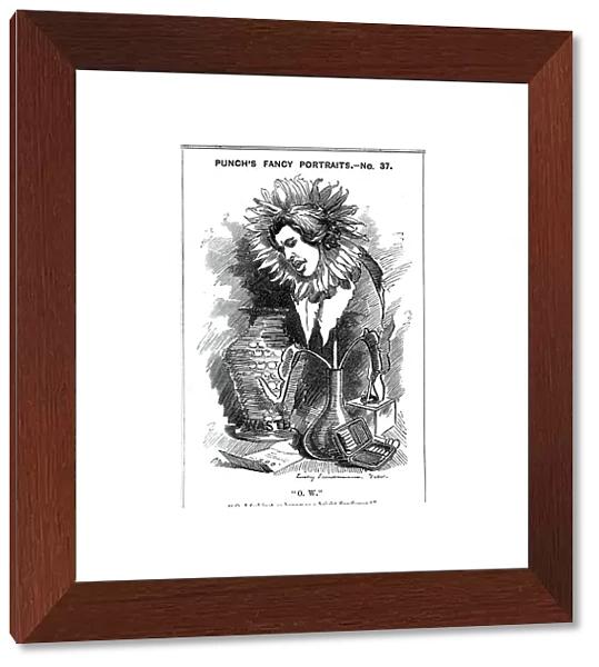 Oscar Wilde, Irish playwright, novelist, poet and wit, 1881. Artist: Edward Linley Sambourne