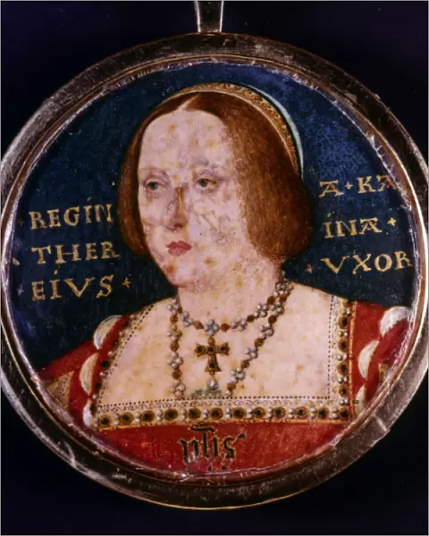 Catherine of Aragon, first wife of Henry VIII, c1510-1533. Artist: Lucas Horenbout