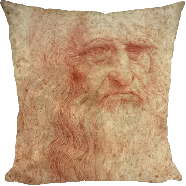 Self portrait of Leonardo da Vinci, Italian painter, sculptor, engineer and architect, c1513. Artist: Leonardo da Vinci