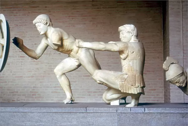 Reconstruction of part of the East Pediment of Temple of Aphaia, Aegina, Greece, c500-c480 BC