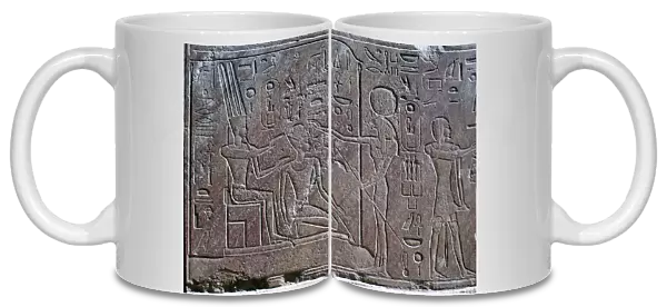Relief showing Queen Hatshepsut receiving benediction, Temple of Amun, Karnak, Egypt, c1500 BC