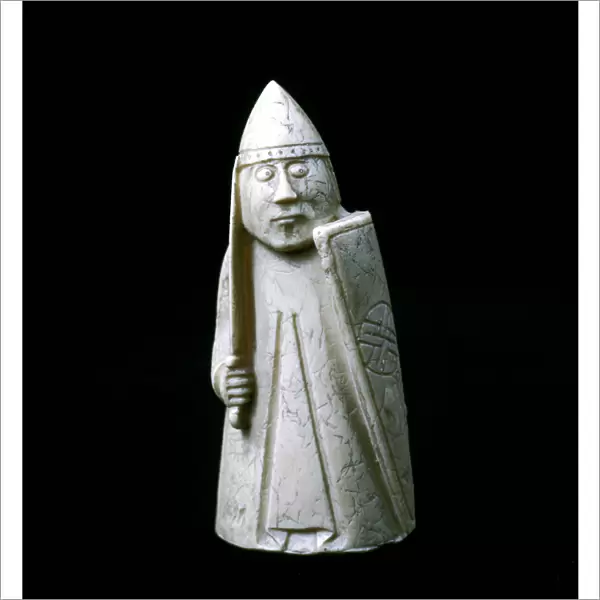 Norse chessman (Warder: Castle: Rook), Isle of Lewis, Scotland