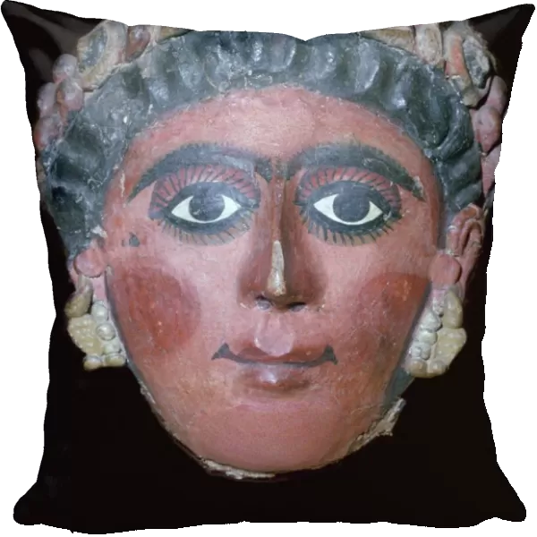 Egyptian painted funerary mask, 2nd century BC