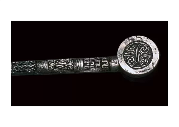 Pictish or Irish disc-headed pin, 6th century