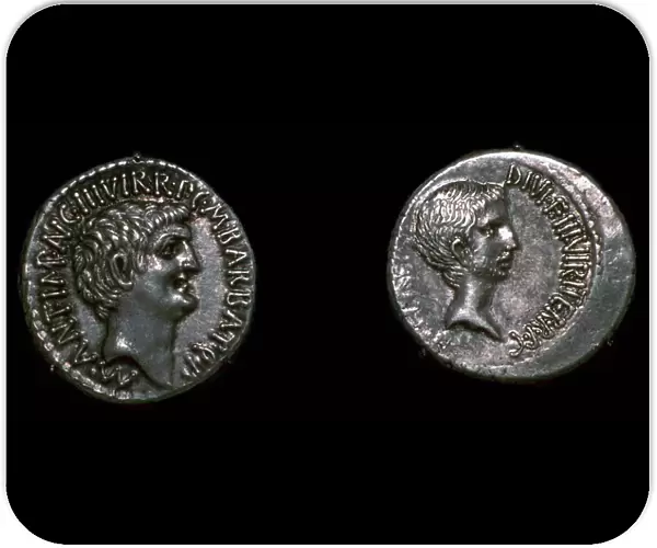 Coins of Mark Antony and Octavian, 1st century BC