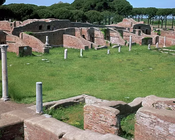 Buildings in Ostia, the main port of Rome, 2nd century