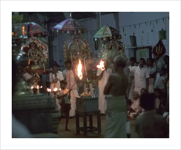 Hindu temple ceremony. Artist: CM Dixon