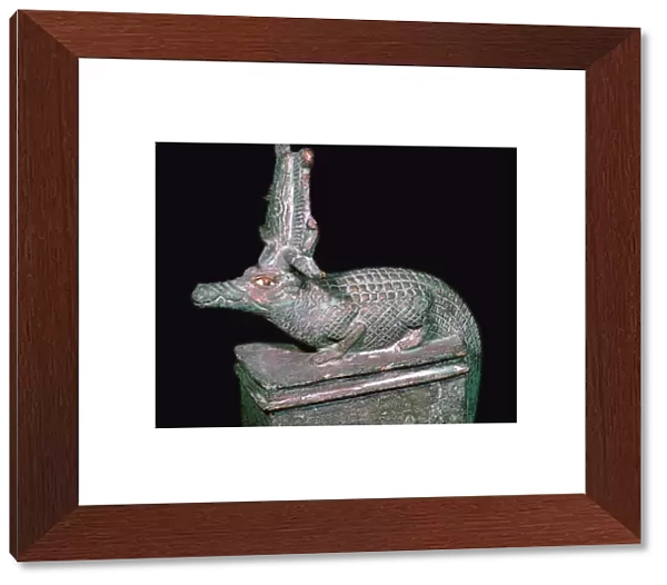 Egyptian faience statuette of Sobek