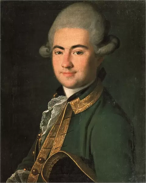 Portrait of the playwright Alexander Andreyevich Volkov (1736-1788), 1768. Artist: Christineck, Carl Ludwig Johann (1732  /  3-1792  /  4)
