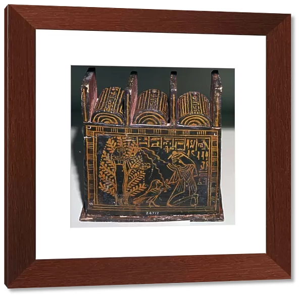 Egyptian painted shabti-box of Anhai