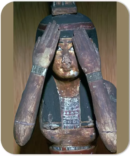 Wooden figure of the Egyptian goddess Nepthys, 15th century