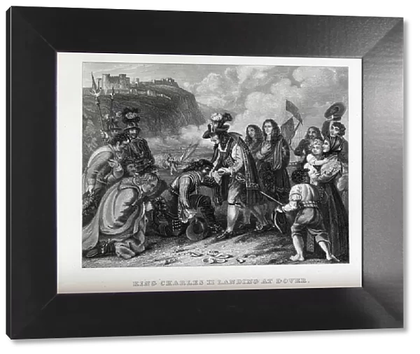 King Charles II landing at Dover, 1882. Artist: Anonymous