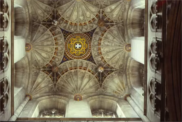 Fan Vaulting in Canterbury Cathedral, Kent, England, 20th century. Artist: CM Dixon