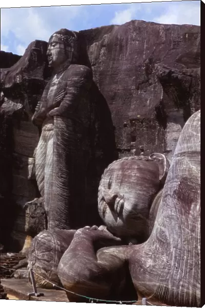 Standing and Reclining Buddha, 12th century, Gal-Vihara, Polonnaruwa, Sri Lanka. (20th century). Artist: CM Dixon