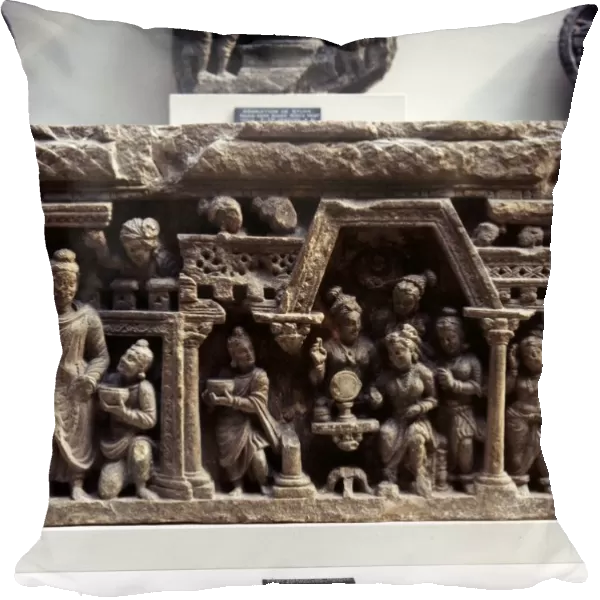The Conversion of Sundarananda. Relief from Afghanistan, 2nd century