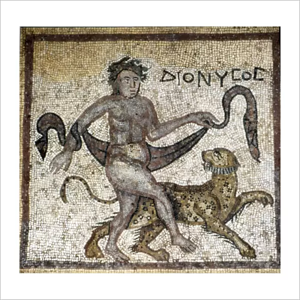 Roman Mosaic, Dionysus with Panther, c4th century