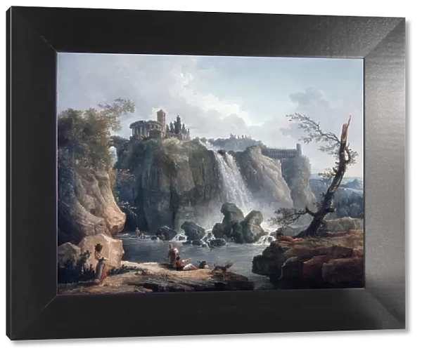 The Waterfall at Tivoli, 18th  /  early 19th century. Artist: Hubert Robert