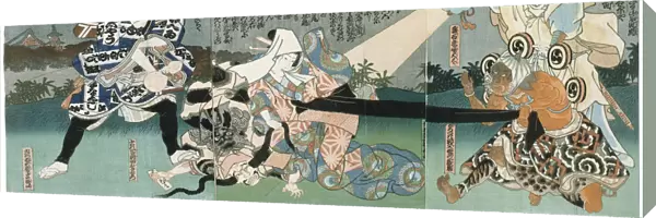 Scene at Kabuki Theatre, 19th century