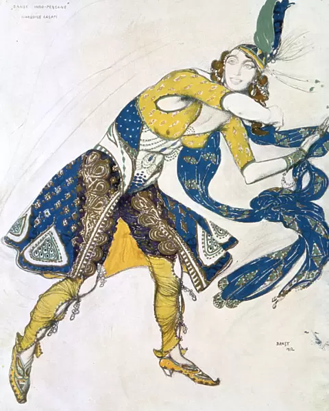 Indian Dance (La Marquise de Casati), 1912. Artist: Leon Bakst