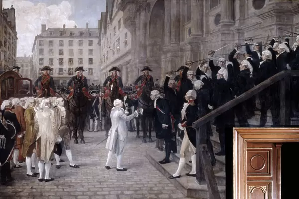 Louis XVI received by the new Mayor of Paris, July 17 1789, (19th  /  early 20th century). Artist: Jean-Paul Laurens
