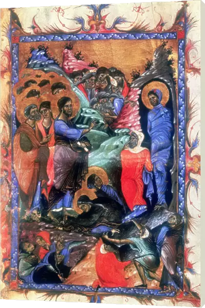 Jesus raising Lazarus after four days, c1280