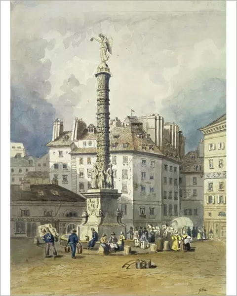 Napoleons Column, Place du Chatelet, Paris, 19th century