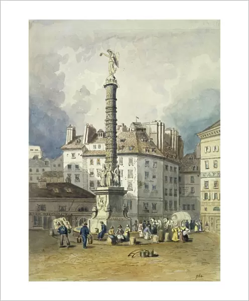 Napoleons Column, Place du Chatelet, Paris, 19th century
