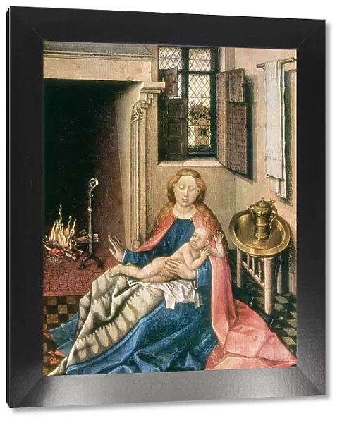 Madonna and Child before a Fireplace, 1430s. Artist: Robert Campin